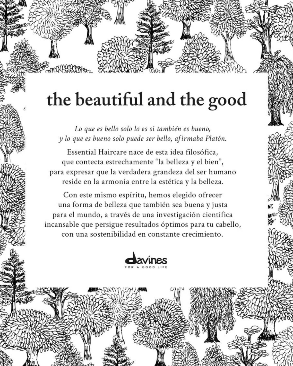 Filosofía Davines: The Beautiful and the Good